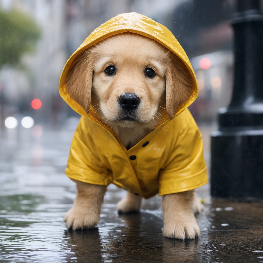 GPT-5.4 Image 2 result for Puppy raincoat