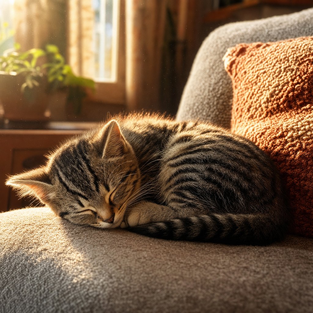 GPT-5.4 Image 2 result for Kitten, sunlight