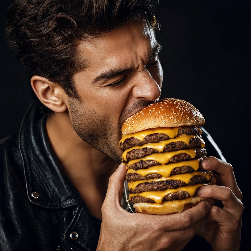 GPT-5.4 Image 2 result for Man eating it