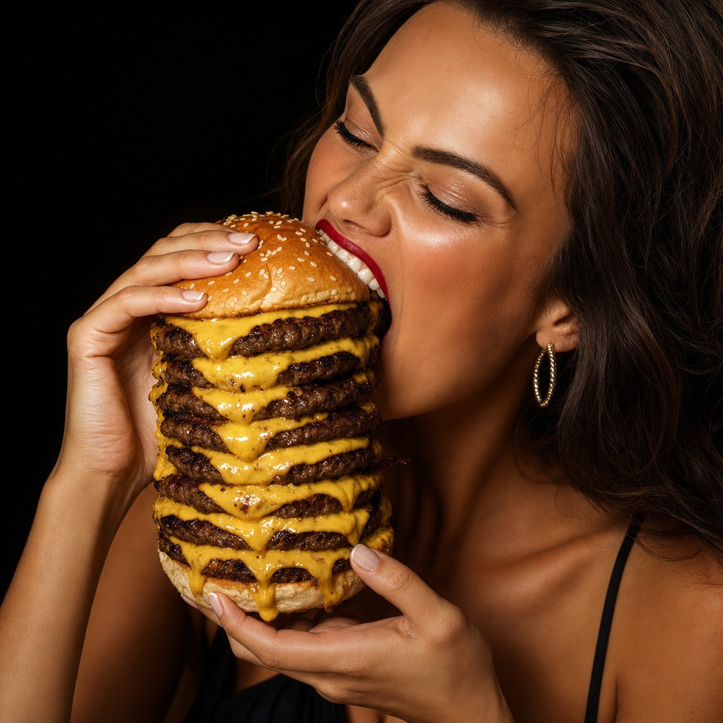 GPT-5.4 Image 2 result for Woman eating it