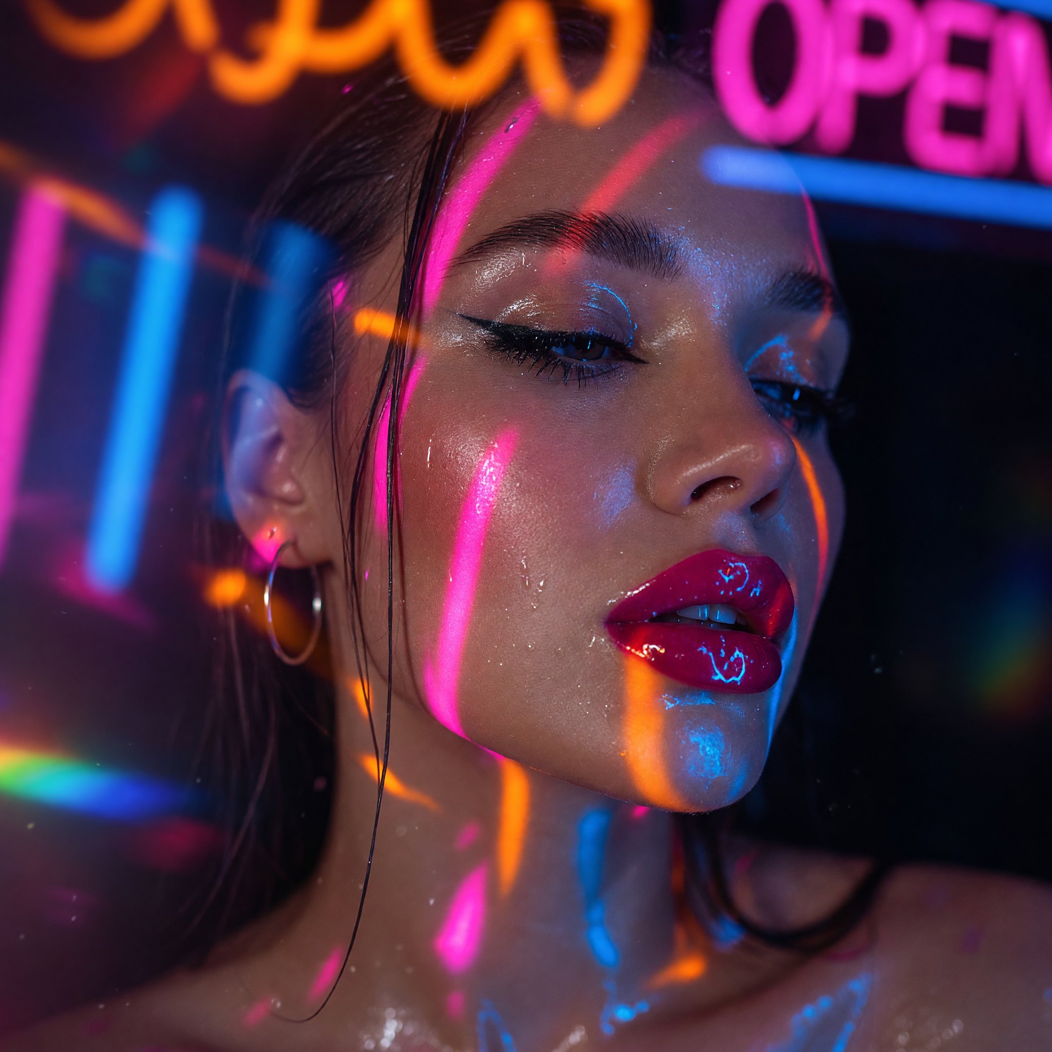Grok Imagine result for Neon glamour