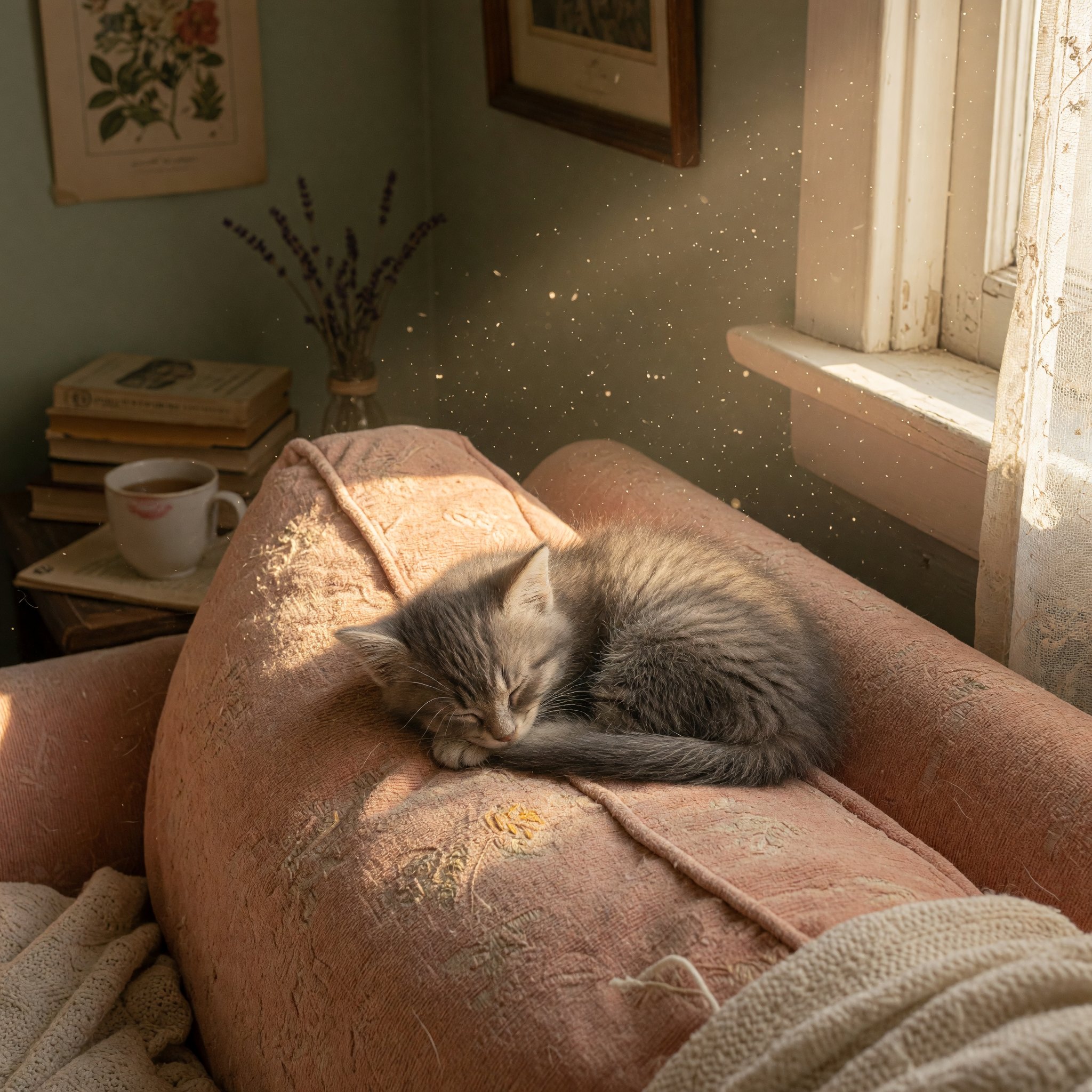 Grok Imagine result for Kitten, sunlight