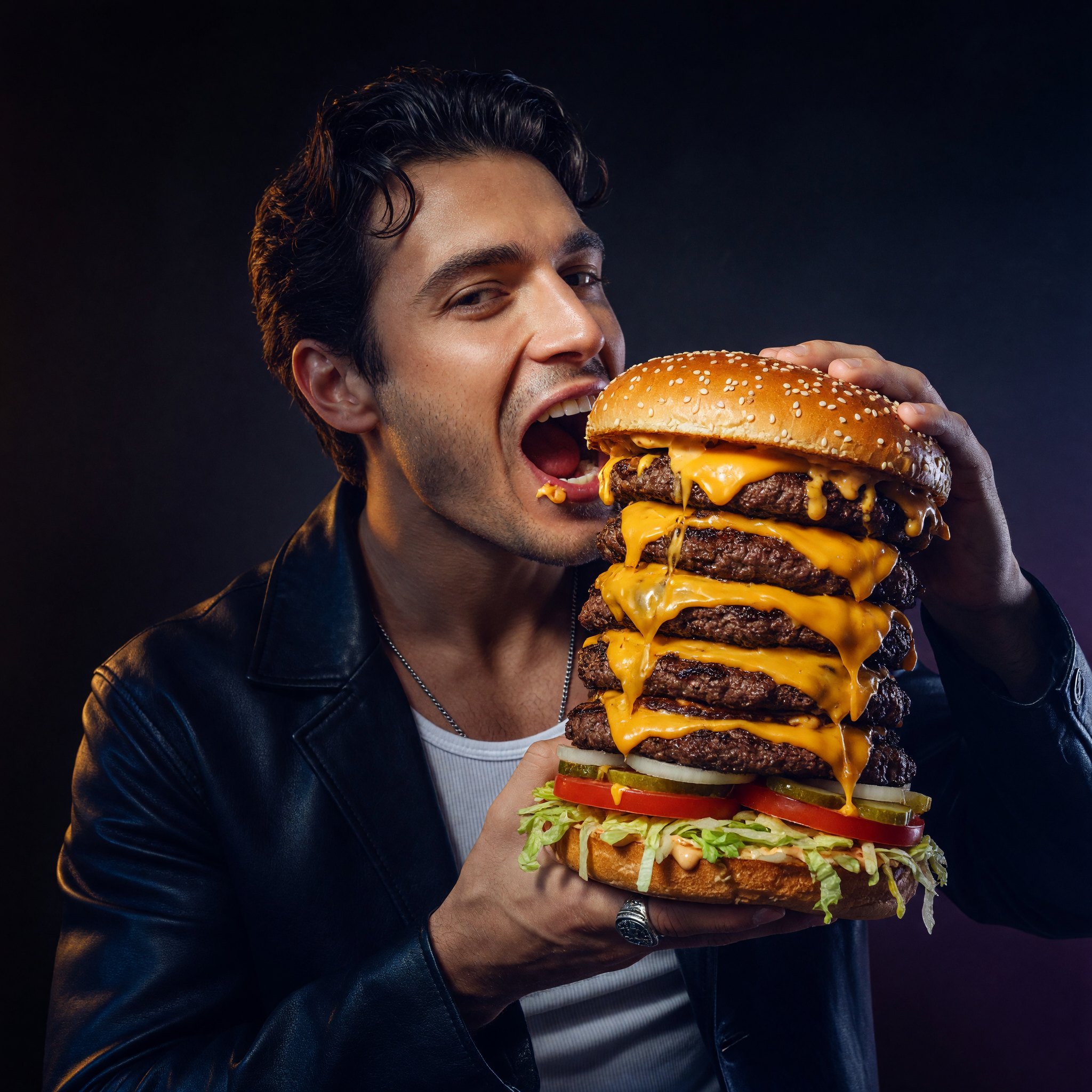 Grok Imagine result for Man eating it