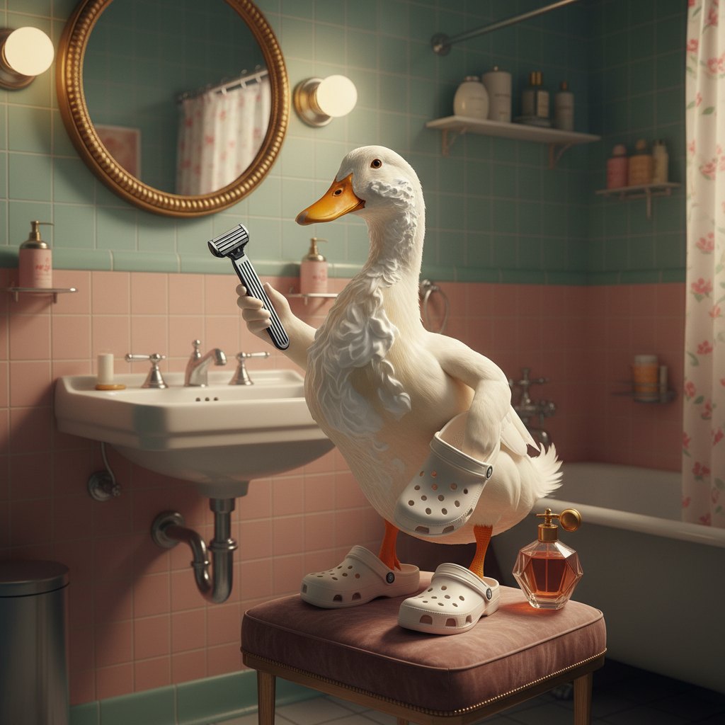 Nano Banana result for Duck models 3 products