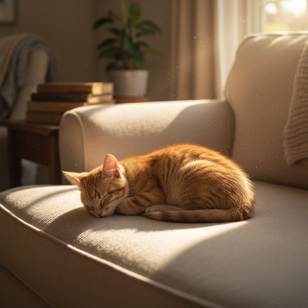 Nano Banana result for Kitten, sunlight