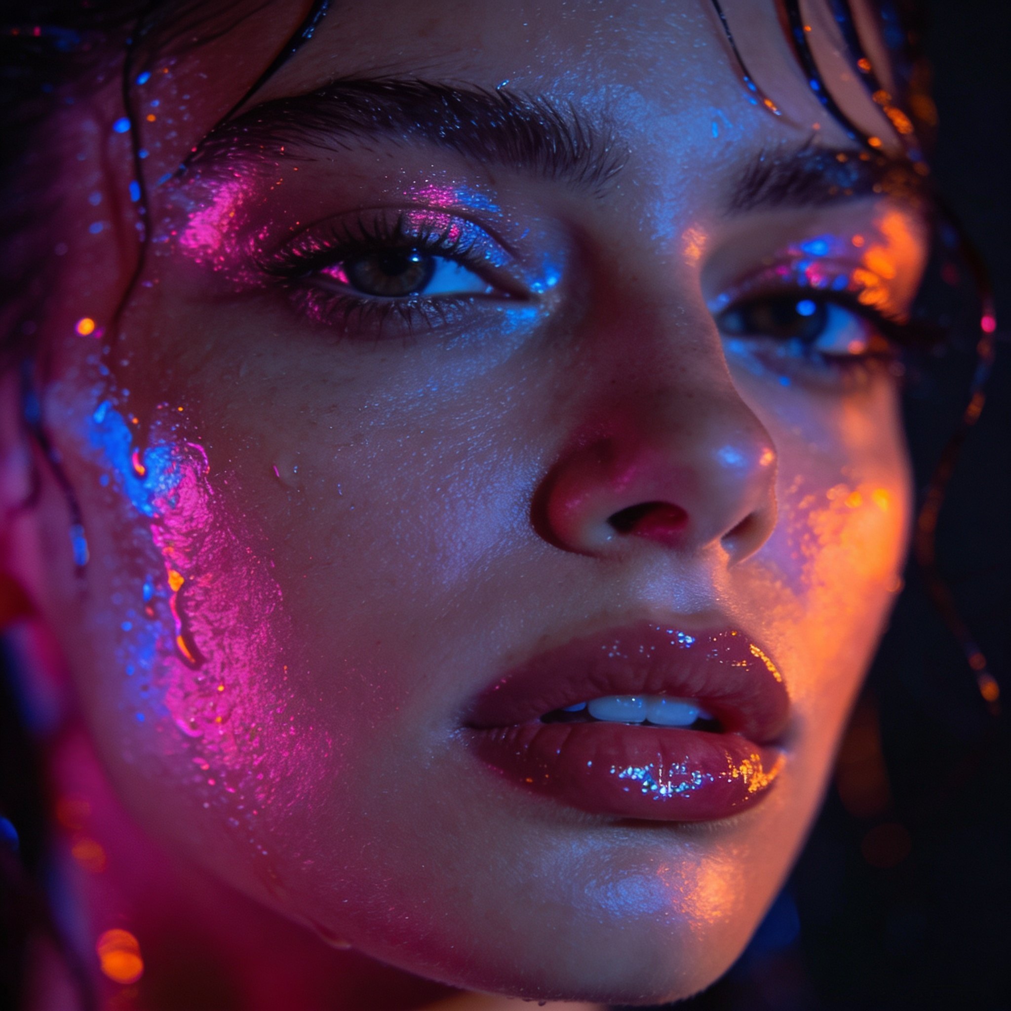 Seedream 4.5 result for Neon glamour