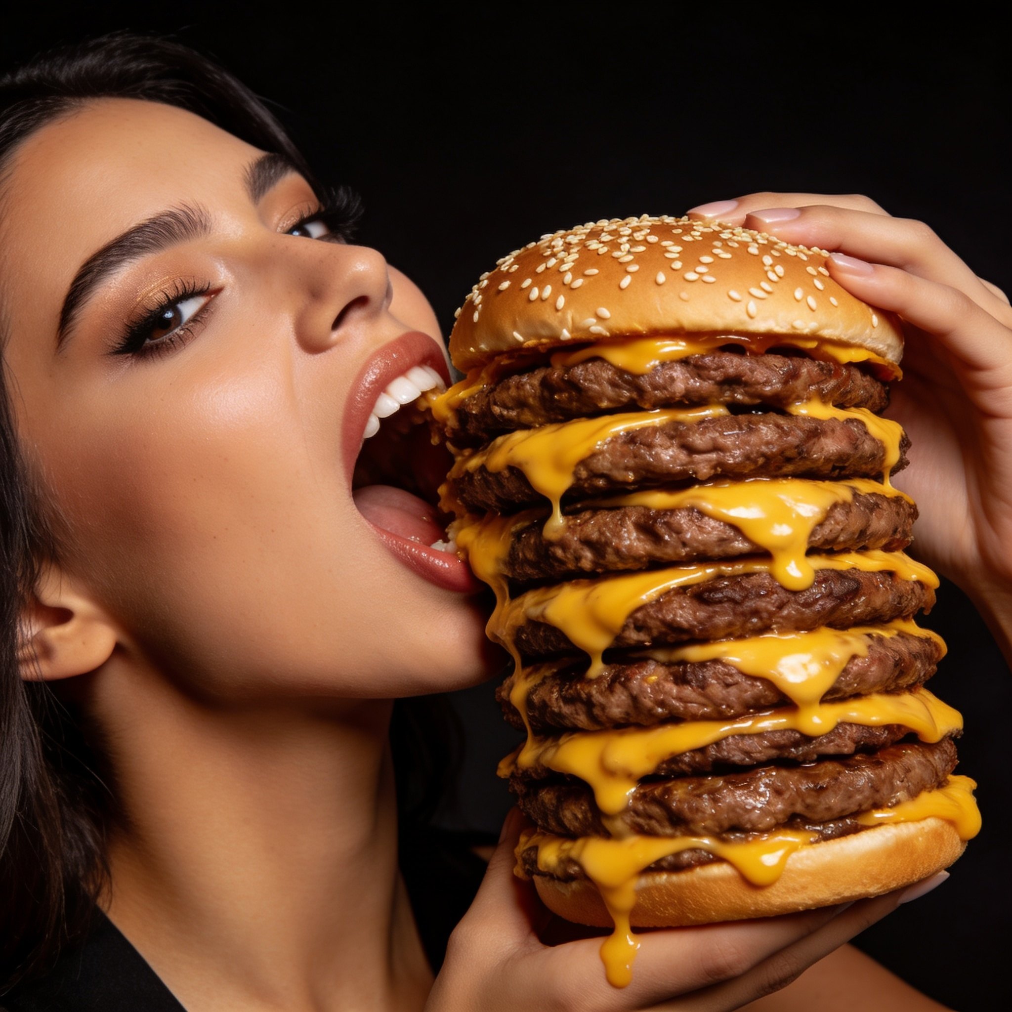 Seedream 4.5 result for Woman eating it