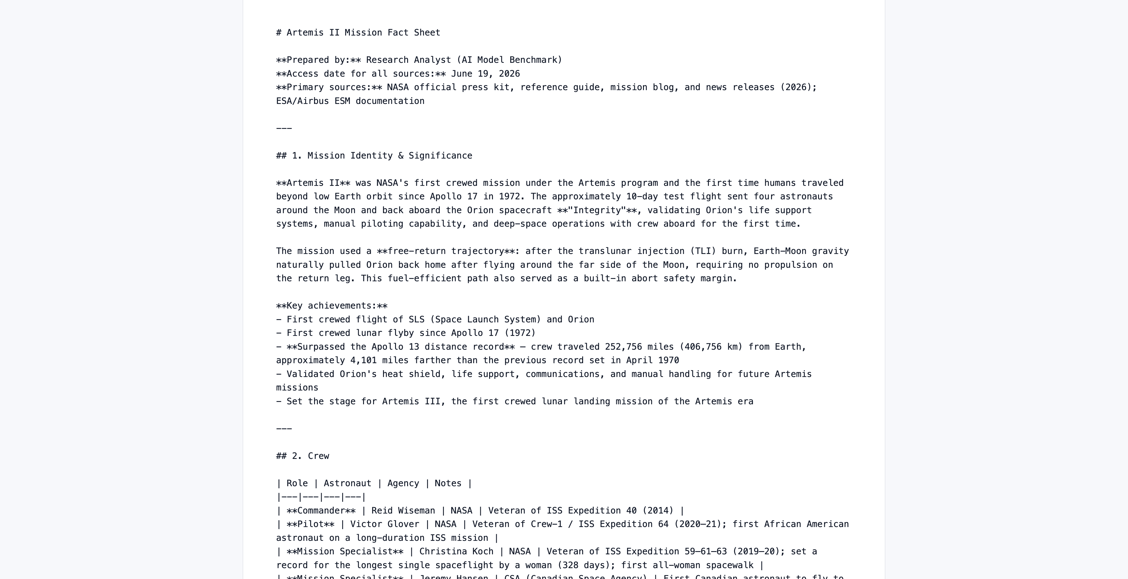 Fact sheet and source framing