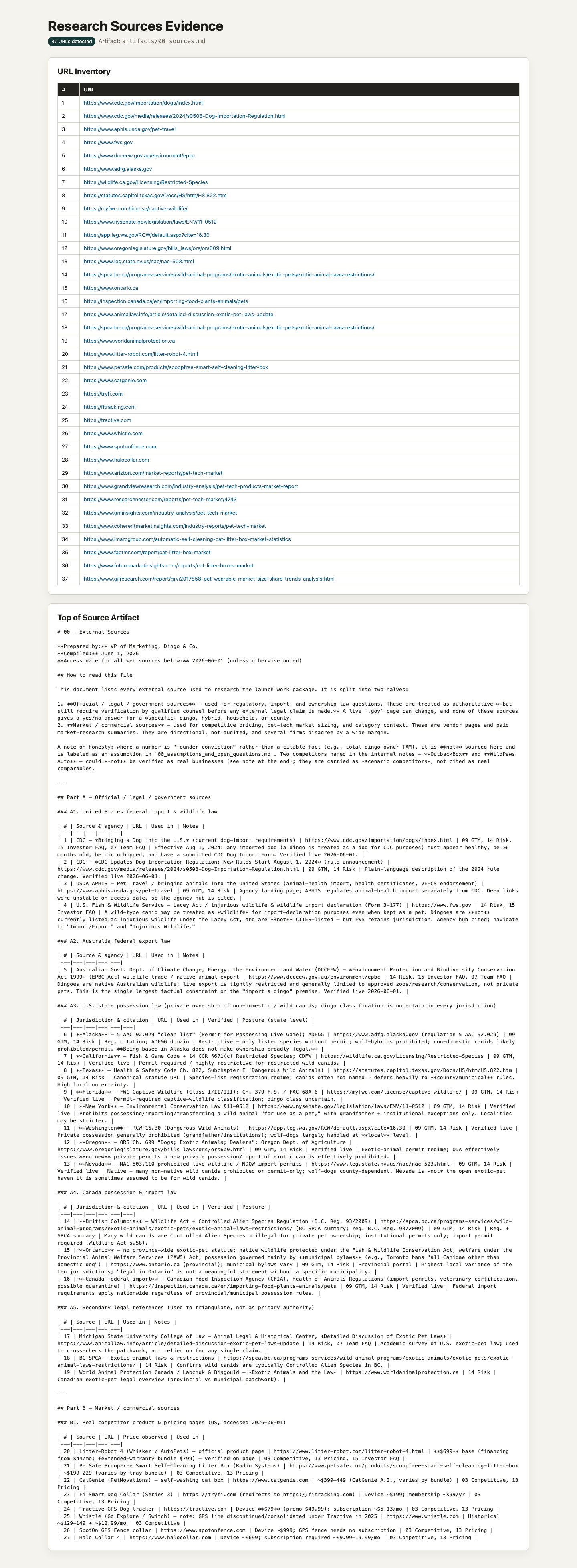 Research sources and grounding